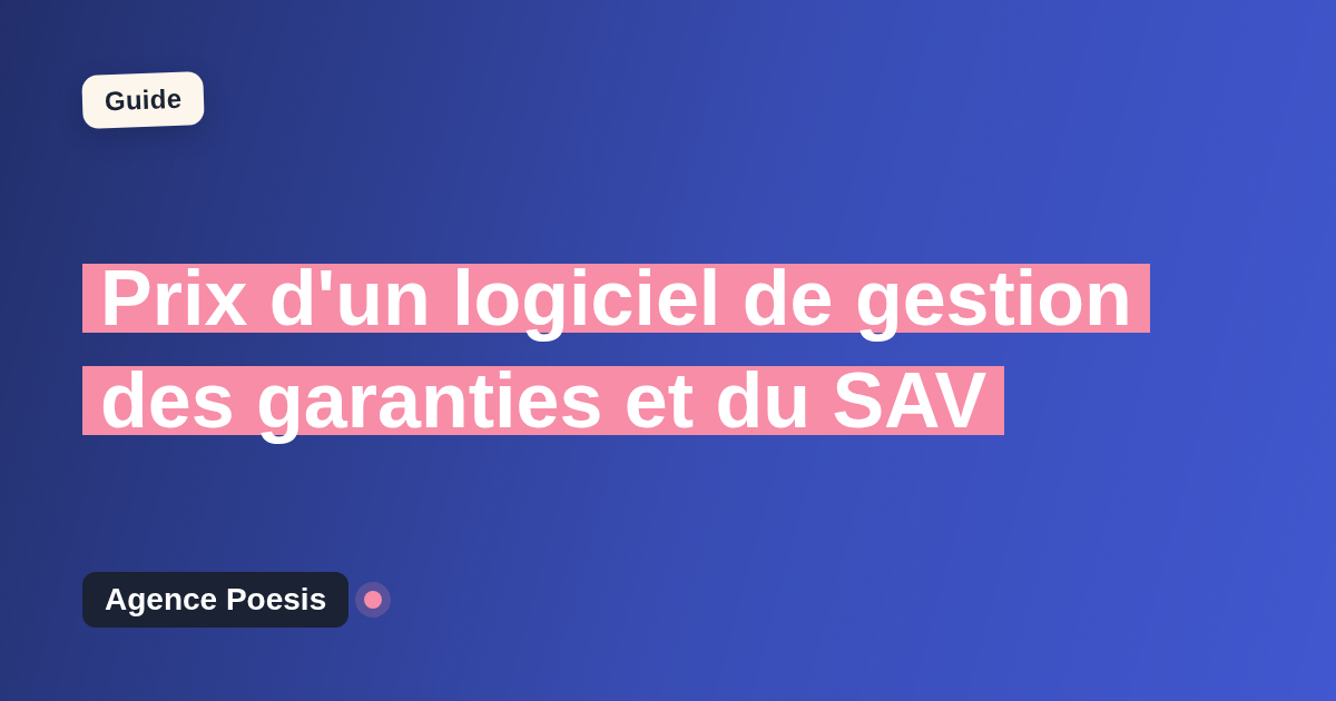 Prix d'un logiciel de gestion des garanties et du SAV : SaaS vs sur-mesure (2026)