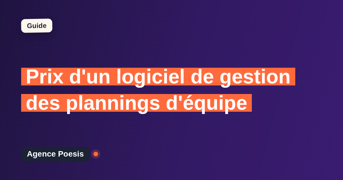 Prix d'un logiciel de gestion des plannings d'équipe : SaaS vs sur-mesure (2026)