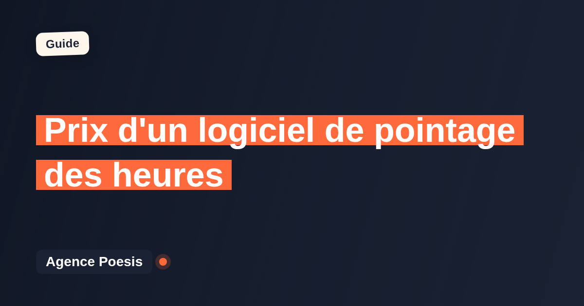 Prix d'un logiciel de pointage des heures : SaaS vs sur-mesure (2026)