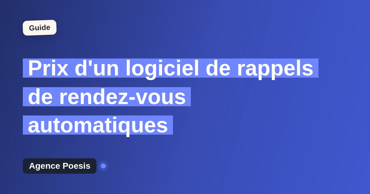 Prix d'un logiciel de rappels de rendez-vous automatiques : SaaS vs sur-mesure (2026)