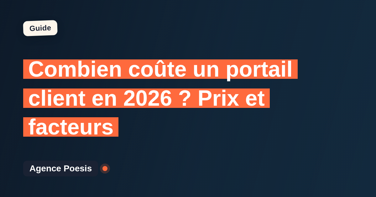 Combien coûte un portail client en 2026 ? Prix et facteurs