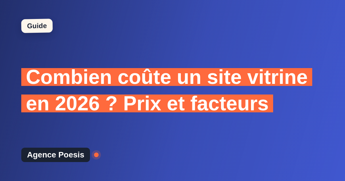 Combien coûte un site vitrine en 2026 ? Prix et facteurs