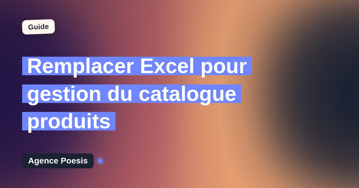Remplacer Excel pour gestion du catalogue produits : quand et par quoi ?
