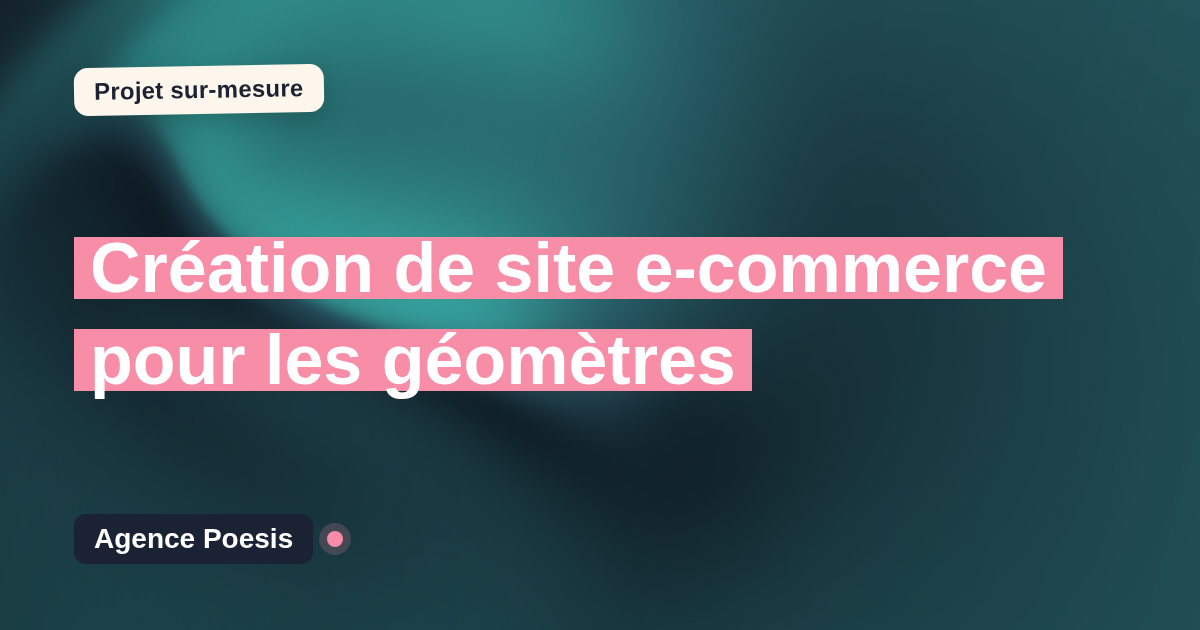 Création de site e-commerce pour les géomètres : sur-mesure et sans dépendance