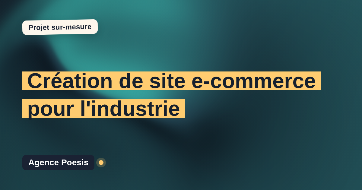 Création de site e-commerce pour l'industrie : sur-mesure et sans dépendance