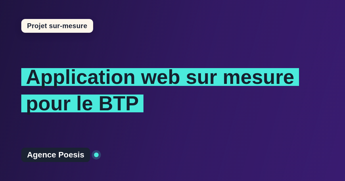 Application web sur mesure pour le BTP : sur-mesure et sans dépendance