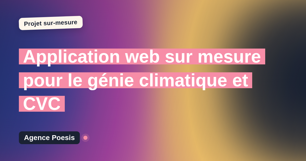 Application web sur mesure pour le génie climatique et CVC : sur-mesure et sans dépendance