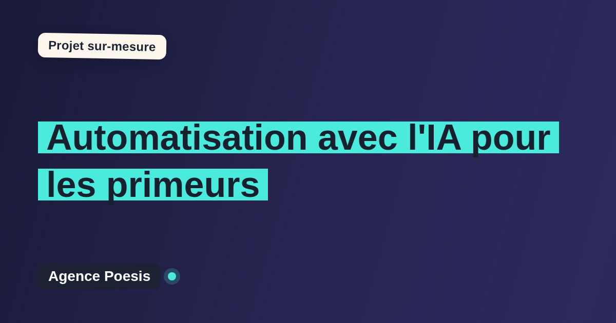 Automatisation avec l'IA pour les primeurs : sur-mesure et sans dépendance