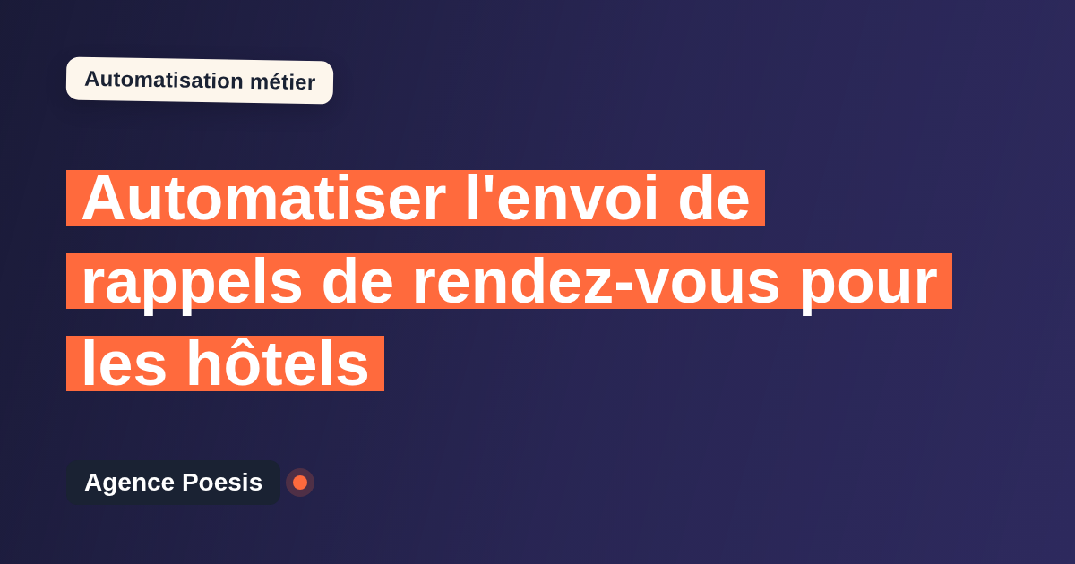 Automatiser l'envoi de rappels de rendez-vous pour les hôtels : méthode, coûts et ROI