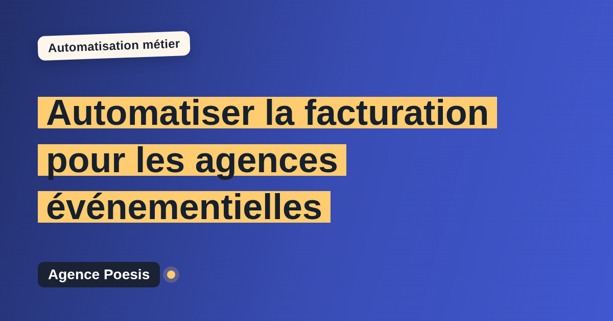 Automatiser la facturation pour les agences événementielles : méthode, coûts et ROI