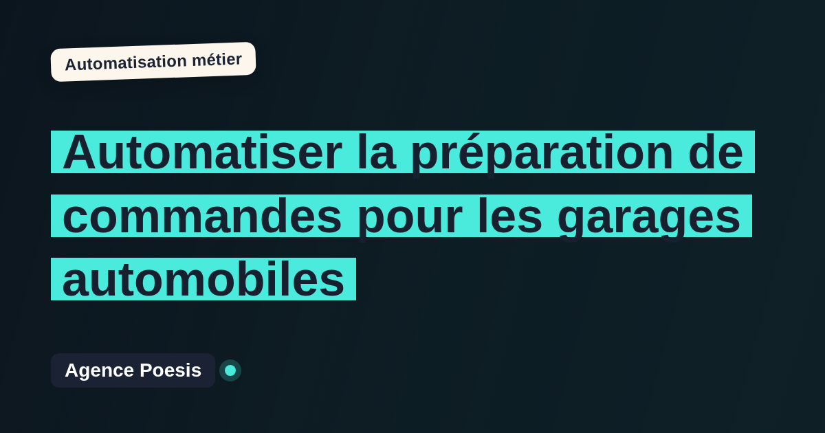 Automatiser la préparation de commandes pour les garages automobiles : méthode, coûts et ROI