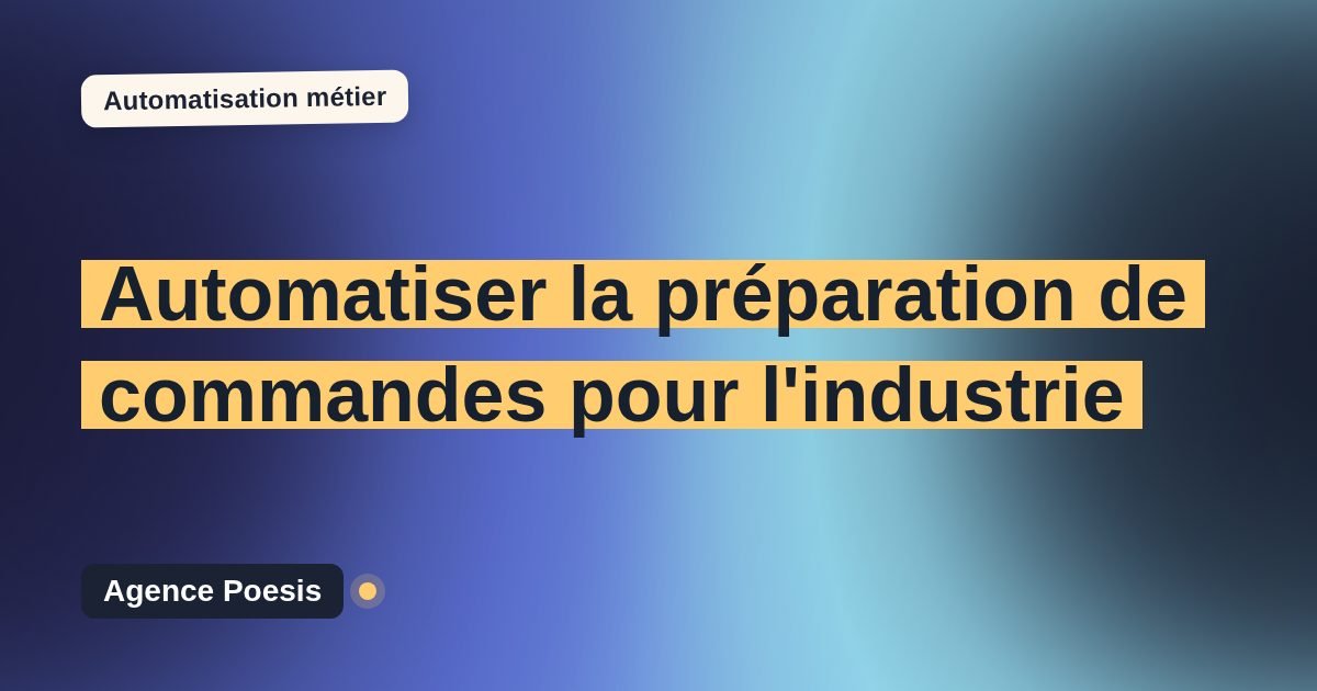 Automatiser la préparation de commandes pour l'industrie : méthode, coûts et ROI