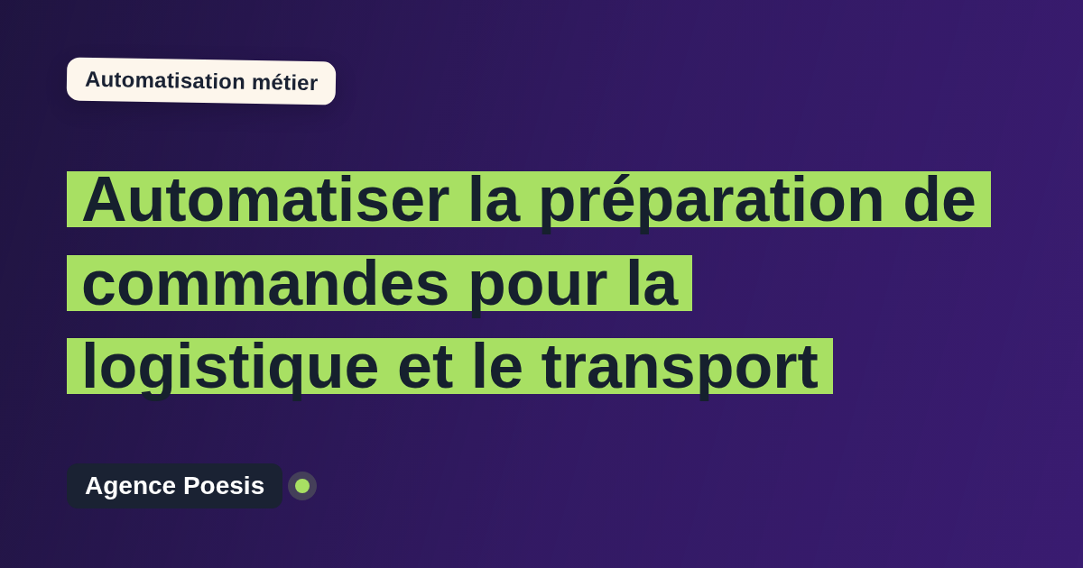 Automatiser la préparation de commandes pour la logistique et le transport : méthode, coûts et ROI