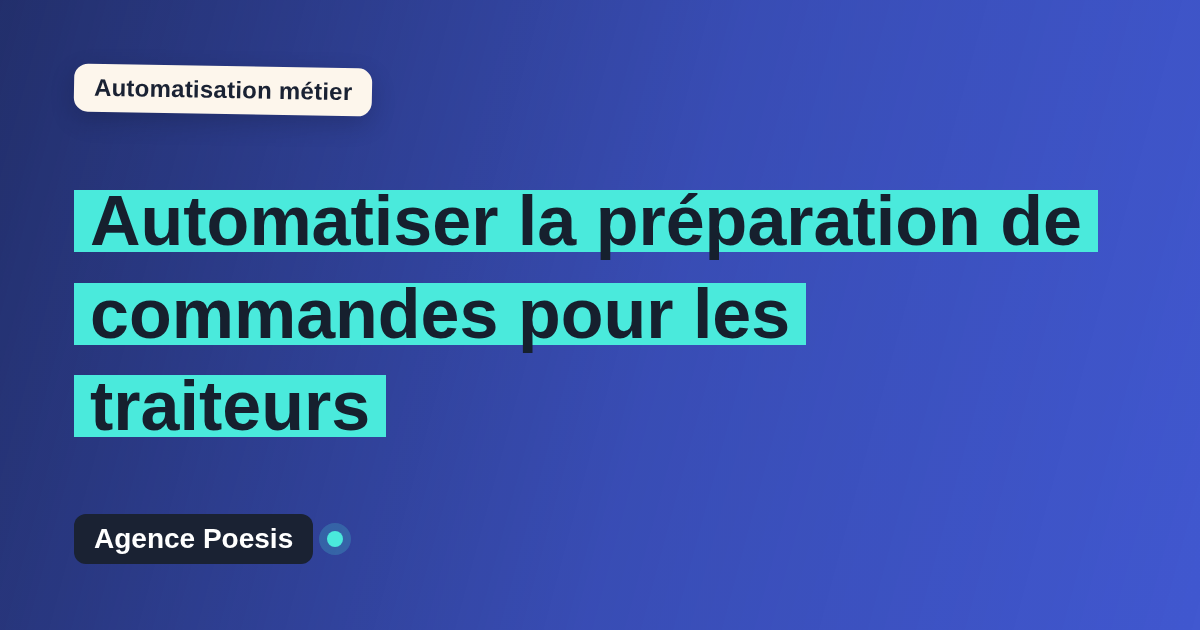 Automatiser la préparation de commandes pour les traiteurs : méthode, coûts et ROI