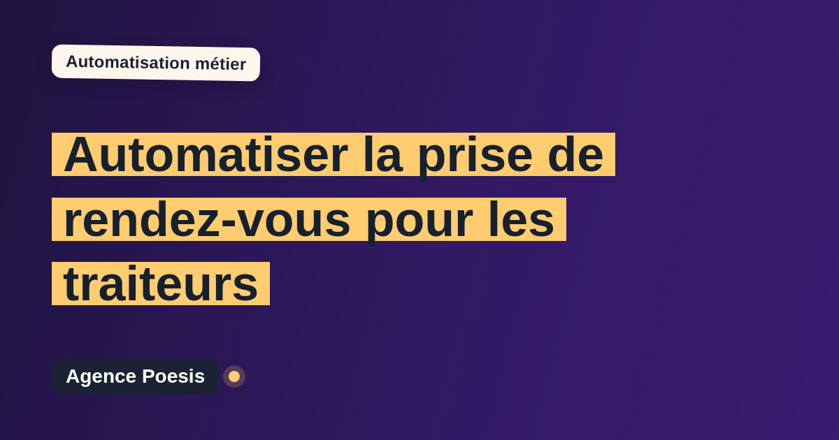 Automatiser la prise de rendez-vous pour les traiteurs : méthode, coûts et ROI