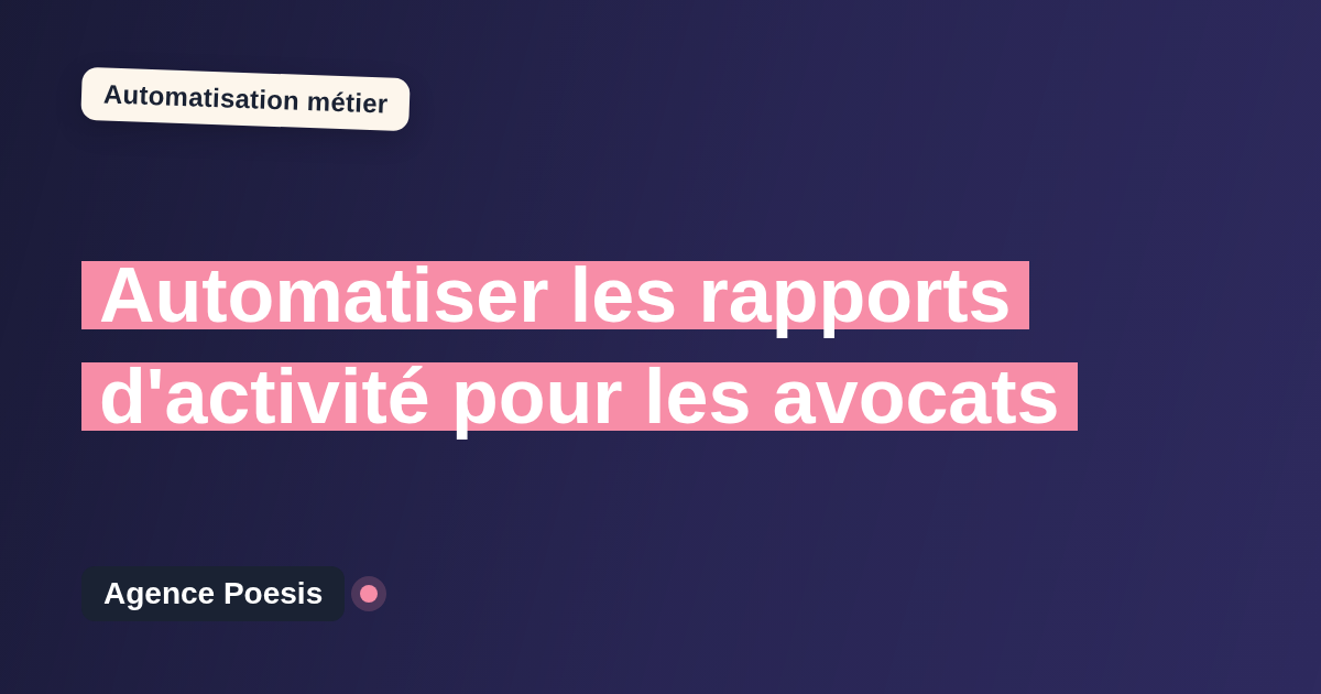 Automatiser les rapports d'activité pour les avocats : méthode, coûts et ROI