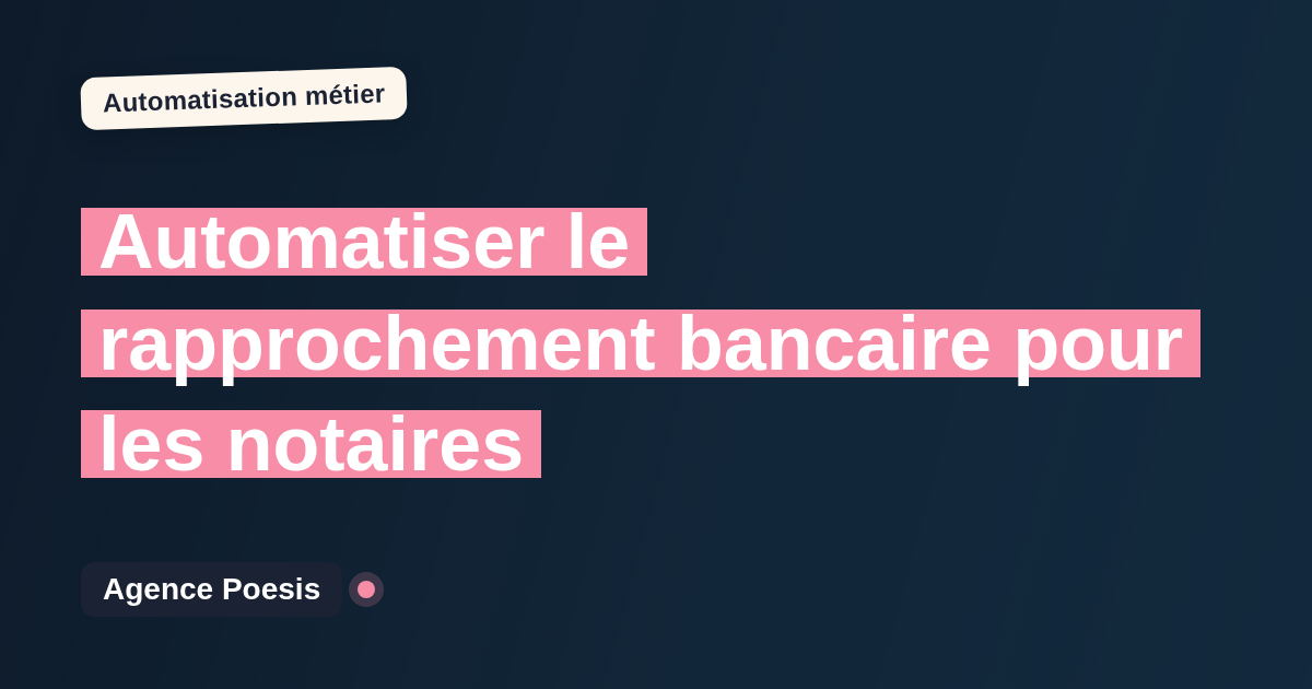 Automatiser le rapprochement bancaire pour les notaires : méthode, coûts et ROI