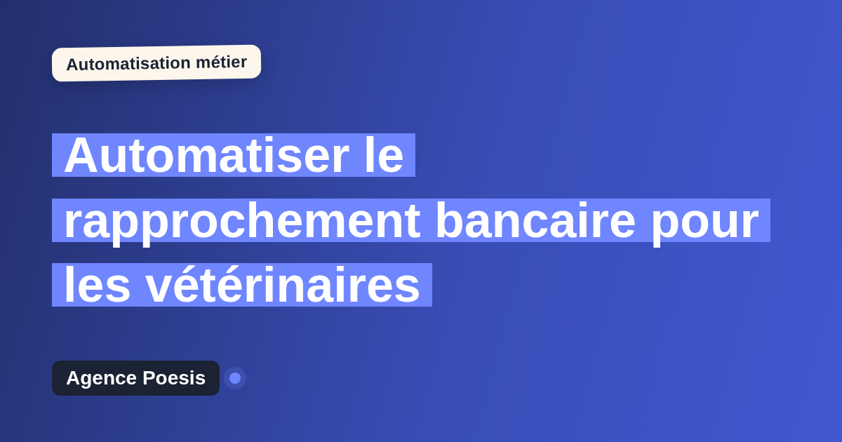 Automatiser le rapprochement bancaire pour les vétérinaires : méthode, coûts et ROI