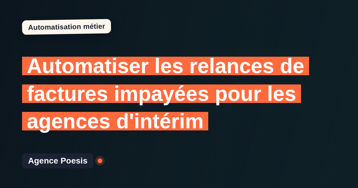 Automatiser les relances de factures impayées pour les agences d'intérim : méthode, coûts et ROI