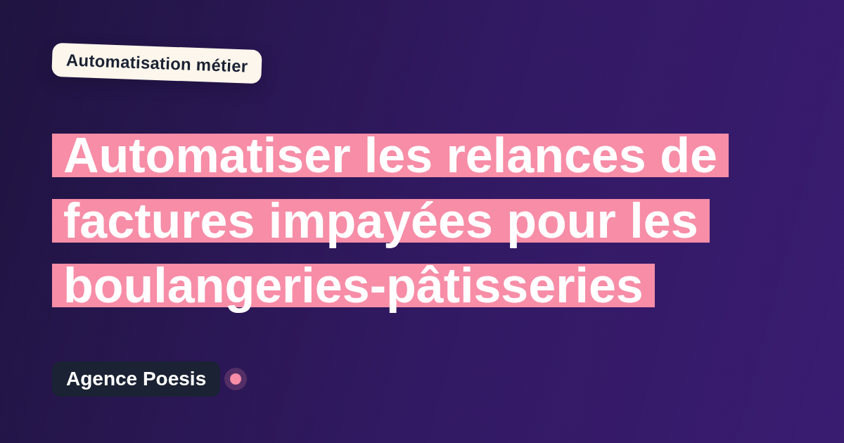 Automatiser les relances de factures impayées pour les boulangeries-pâtisseries : méthode, coûts et ROI