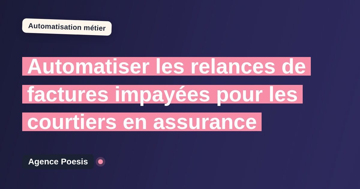 Automatiser les relances de factures impayées pour les courtiers en assurance : méthode, coûts et ROI