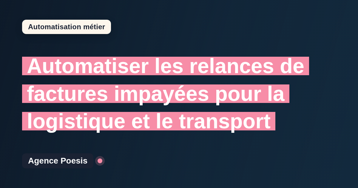 Automatiser les relances de factures impayées pour la logistique et le transport : méthode, coûts et ROI