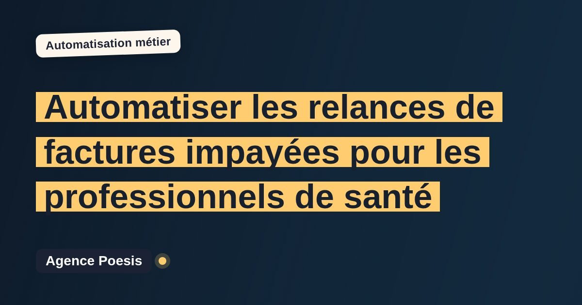 Automatiser les relances de factures impayées pour les professionnels de santé : méthode, coûts et ROI