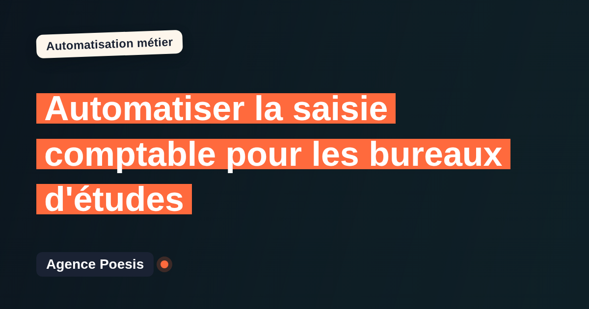 Automatiser la saisie comptable pour les bureaux d'études : méthode, coûts et ROI
