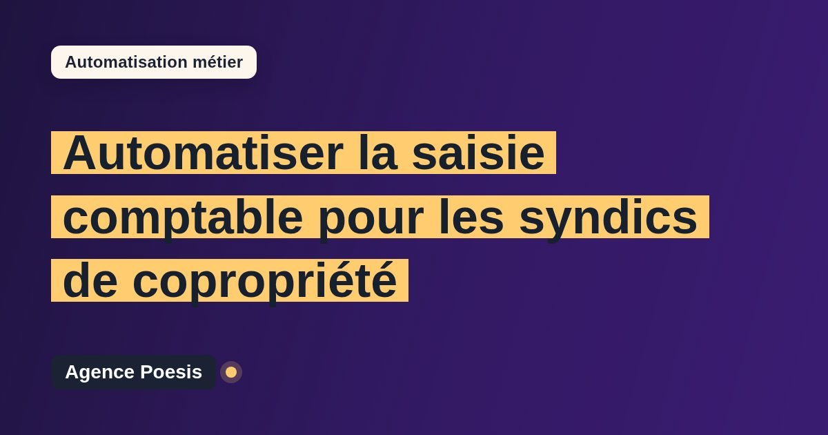 Automatiser la saisie comptable pour les syndics de copropriété : méthode, coûts et ROI