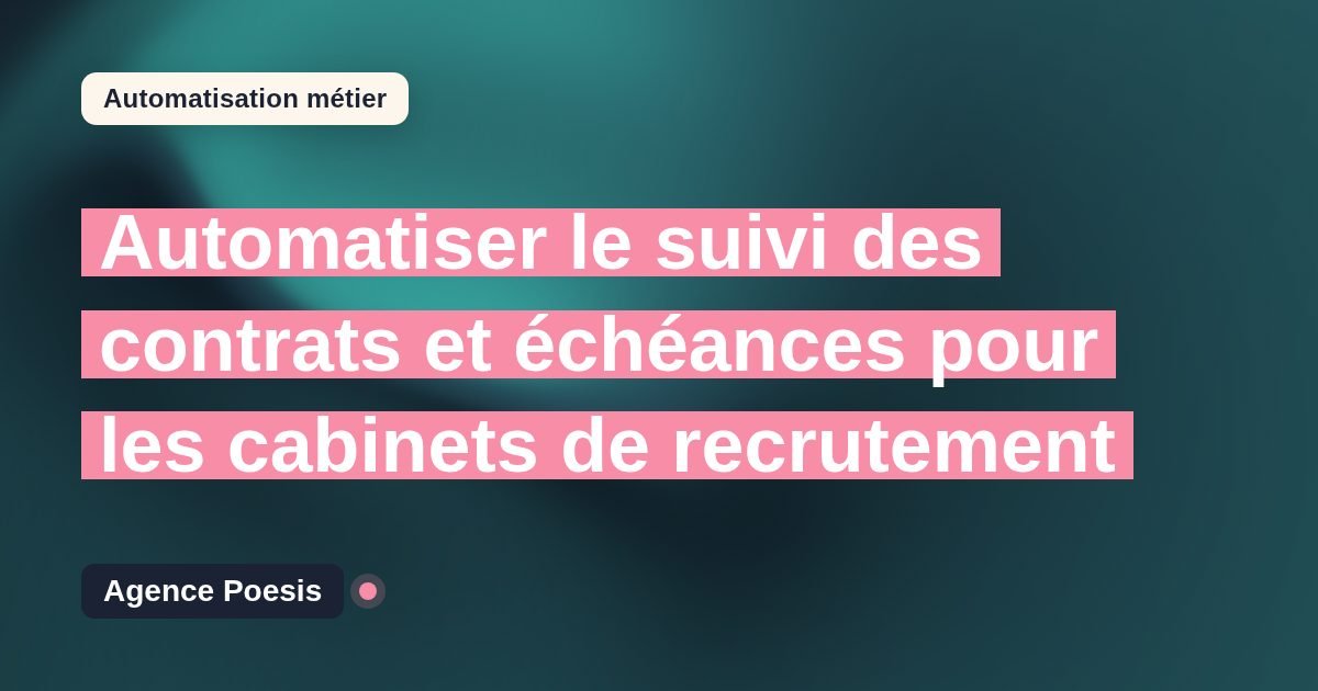 Automatiser le suivi des contrats et échéances pour les cabinets de recrutement : méthode, coûts et ROI