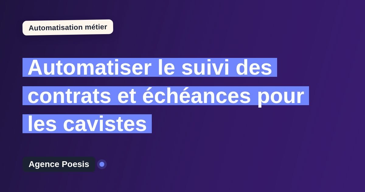 Automatiser le suivi des contrats et échéances pour les cavistes : méthode, coûts et ROI