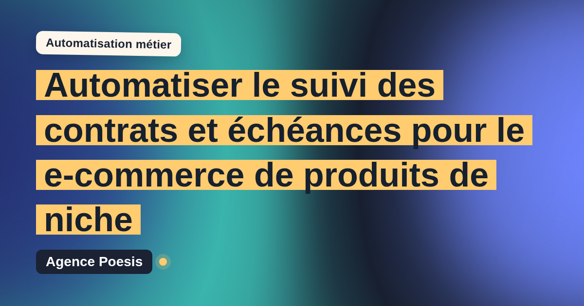 Automatiser le suivi des contrats et échéances pour le e-commerce de produits de niche : méthode, coûts et ROI