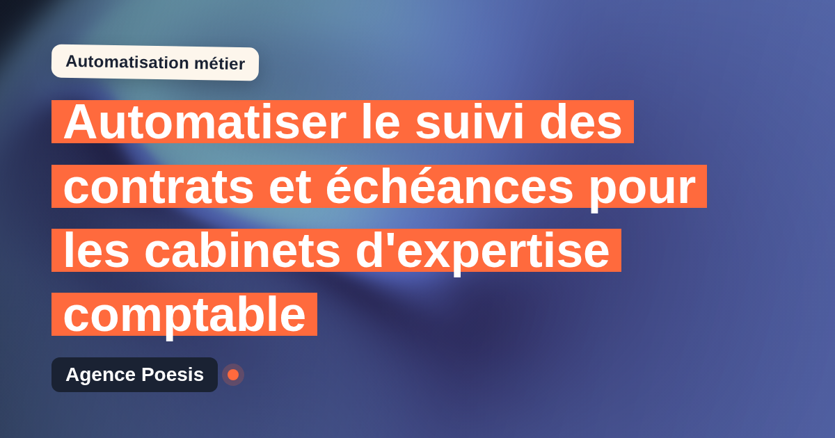 Automatiser le suivi des contrats et échéances pour les cabinets d'expertise comptable : méthode, coûts et ROI