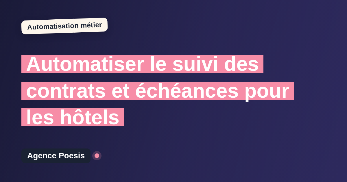 Automatiser le suivi des contrats et échéances pour les hôtels : méthode, coûts et ROI