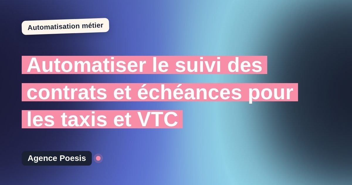 Automatiser le suivi des contrats et échéances pour les taxis et VTC : méthode, coûts et ROI