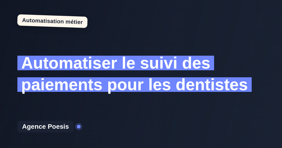 Automatiser le suivi des paiements pour les dentistes : méthode, coûts et ROI