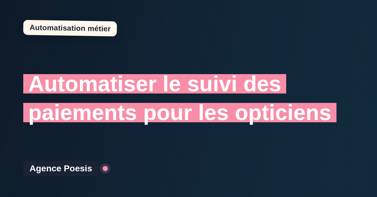 Automatiser le suivi des paiements pour les opticiens : méthode, coûts et ROI