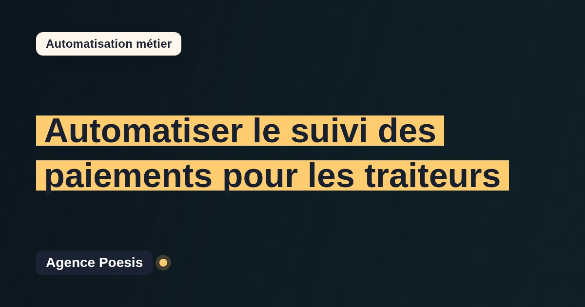Automatiser le suivi des paiements pour les traiteurs : méthode, coûts et ROI