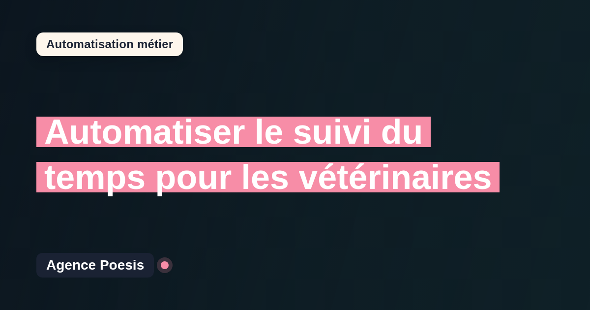 Automatiser le suivi du temps pour les vétérinaires : méthode, coûts et ROI