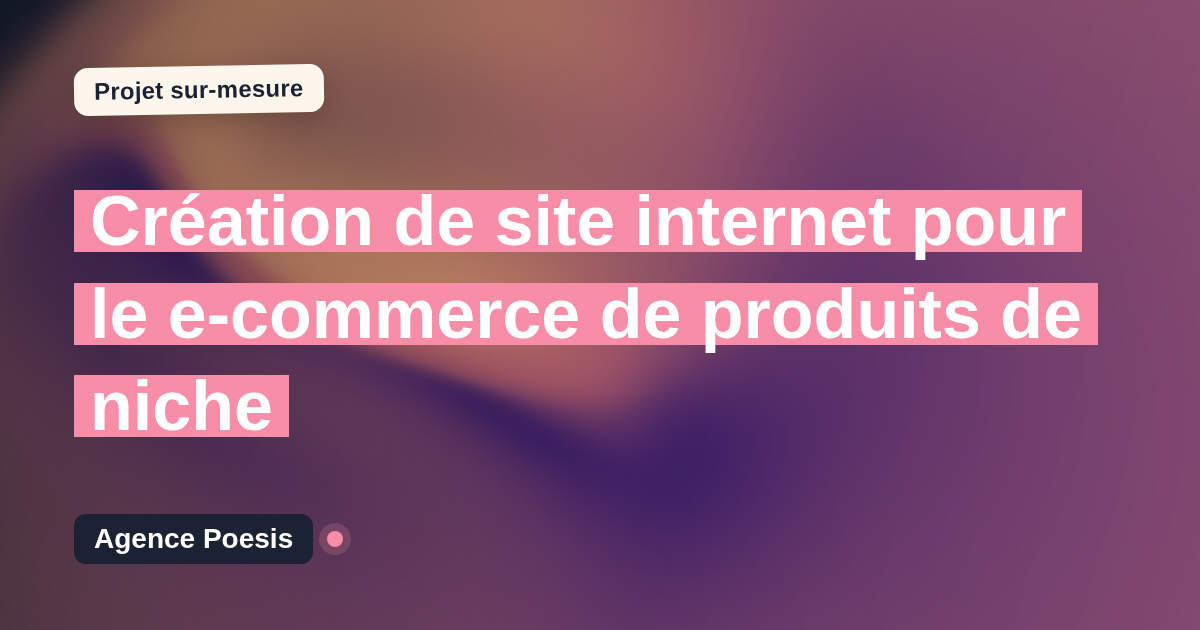 Création de site internet pour le e-commerce de produits de niche : sur-mesure et sans dépendance