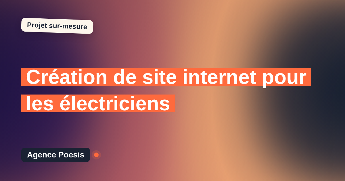Création de site internet pour les électriciens : sur-mesure et sans dépendance