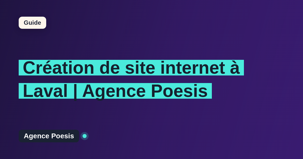 Création de site internet à Laval | Agence Poesis