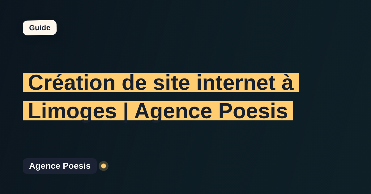 Création de site internet à Limoges | Agence Poesis