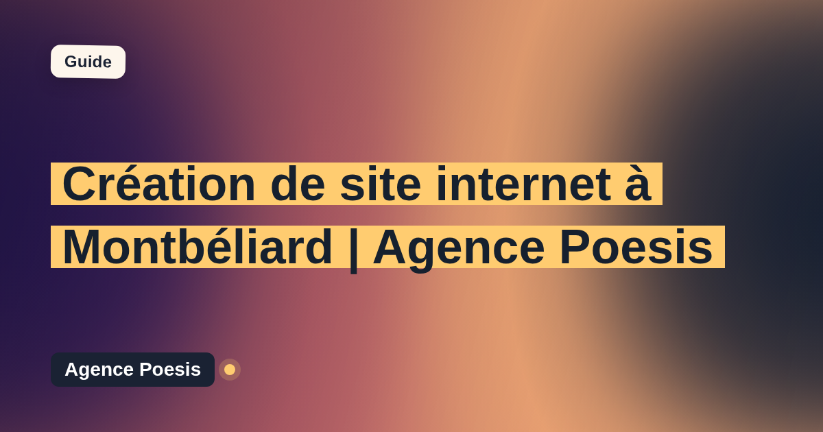 Création de site internet à Montbéliard | Agence Poesis