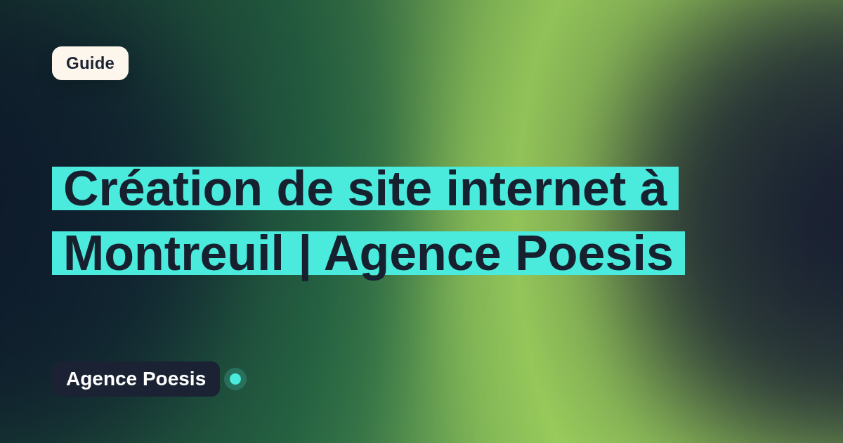 Création de site internet à Montreuil | Agence Poesis