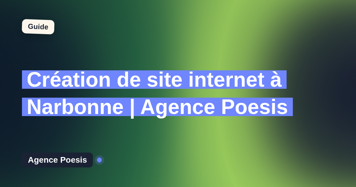 Création de site internet à Narbonne | Agence Poesis