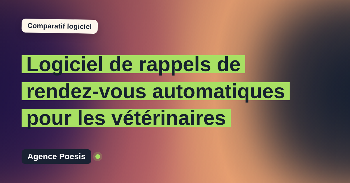 Logiciel de rappels de rendez-vous automatiques pour les vétérinaires : le comparatif (marché vs sur-mesure)