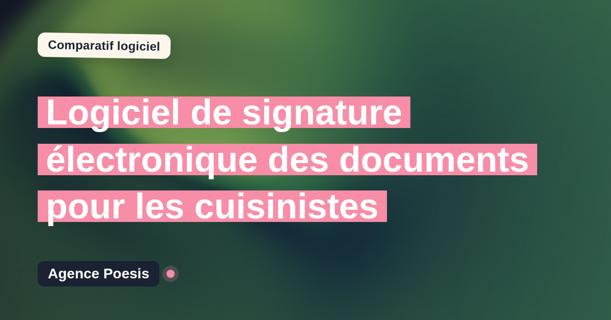 Logiciel de signature électronique des documents pour les cuisinistes : le comparatif (marché vs sur-mesure)