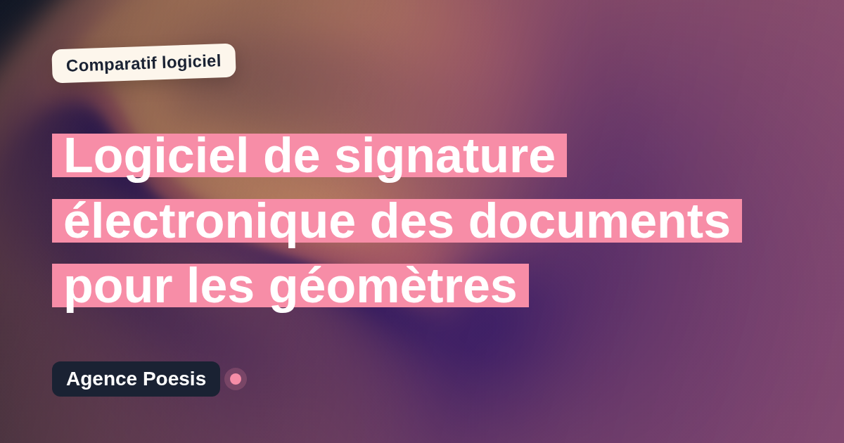 Logiciel de signature électronique des documents pour les géomètres : le comparatif (marché vs sur-mesure)
