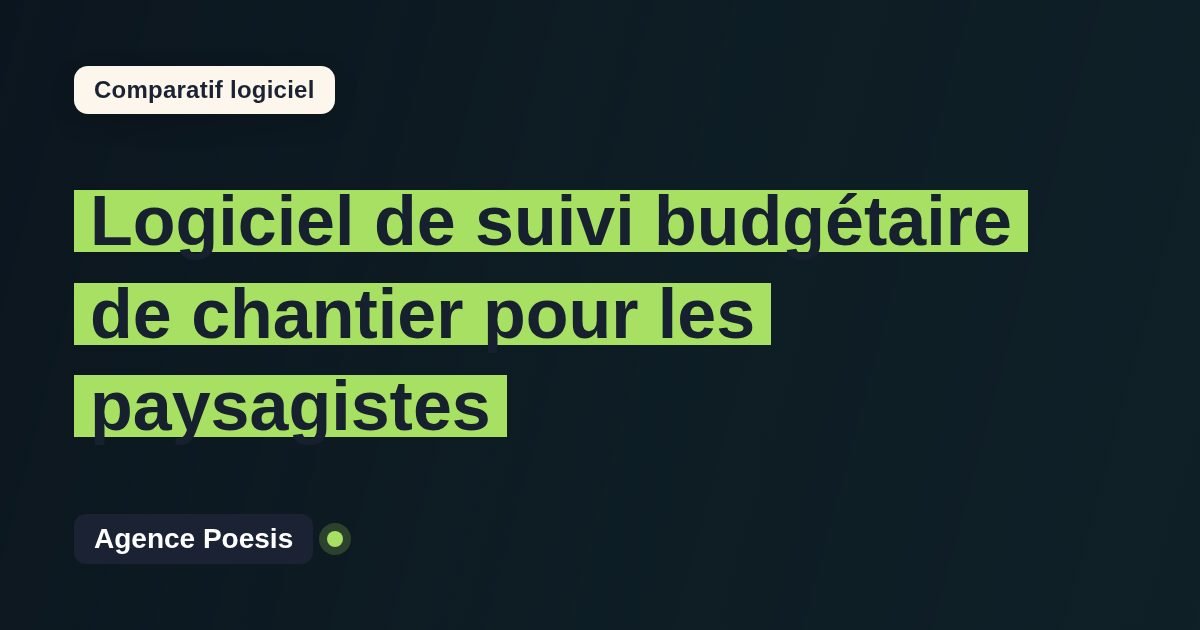 Logiciel de suivi budgétaire de chantier pour les paysagistes : le comparatif (marché vs sur-mesure)